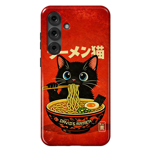 Personalized Kawaii Ramen Cat Galaxy Case
