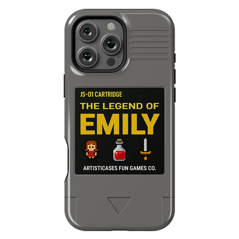 Personalized Pixel Retro Game Cartridge iPhone Case