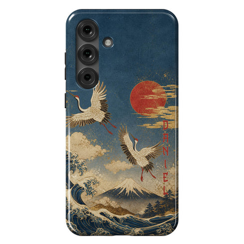 Personalized Cranes of Fuji Galaxy Case