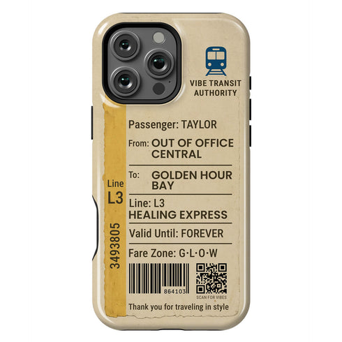 Personalized Urban Metro Ticket iPhone Case