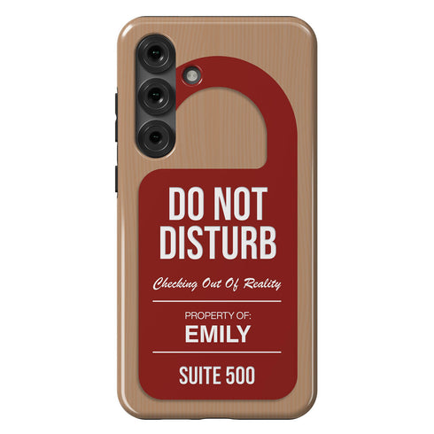 Personalized Hotel Charm Do Not Disturb Galaxy Case