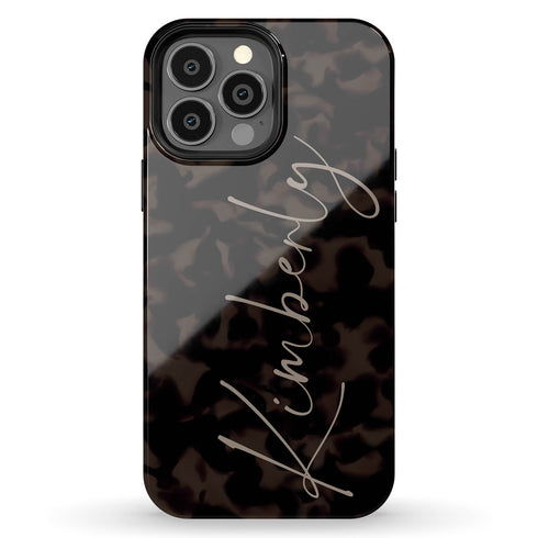 Tortoiseshell Custom Signature Name iPhone Case