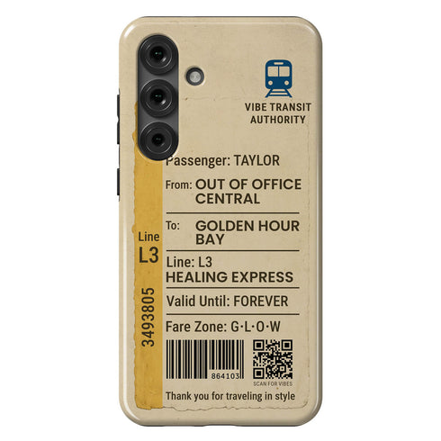 Personalized Urban Metro Ticket Galaxy Case