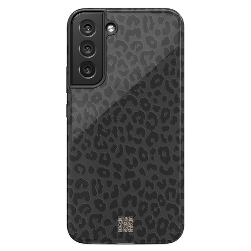 Custom QR Code Dark Leopard Galaxy Case