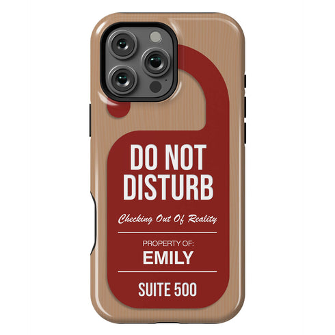 Personalized Hotel Charm Do Not Disturb iPhone Case