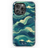 Custom Initials Tropical Turquoise Ocean Waves iPhone Case