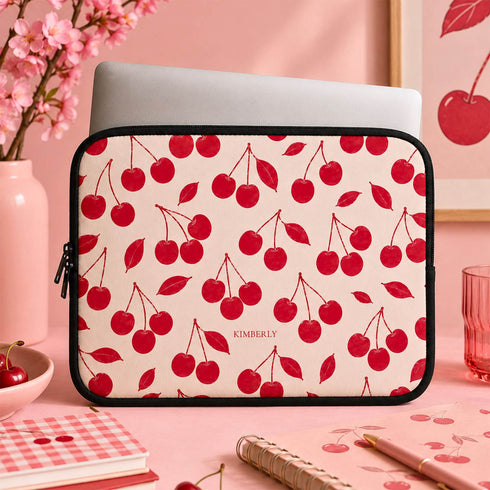 Personalized Cherry Pair Laptop Sleeve