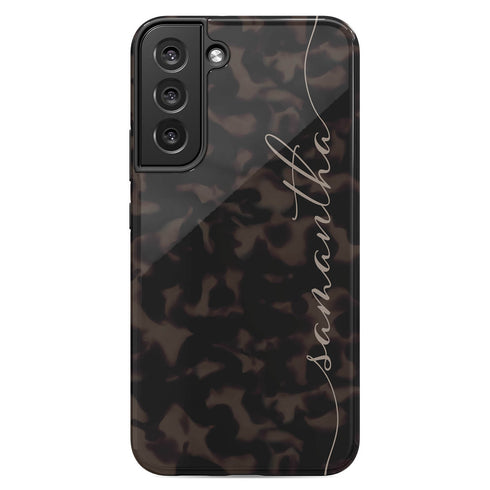 Custom Tortoiseshell Calligraphy Name Galaxy Case