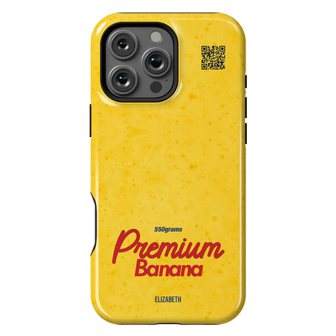 Personalized Premium Banana QR iPhone Case