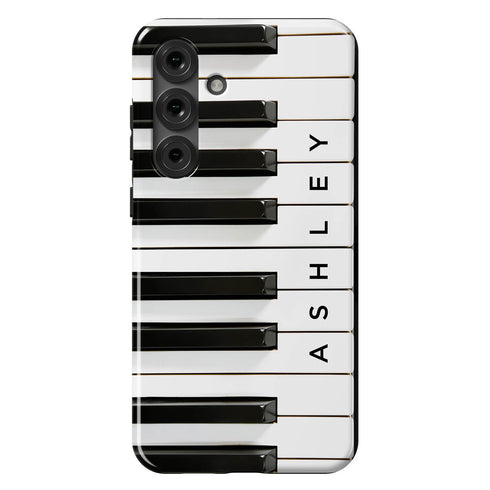 Personalized Music Lover Piano Keys Galaxy Case