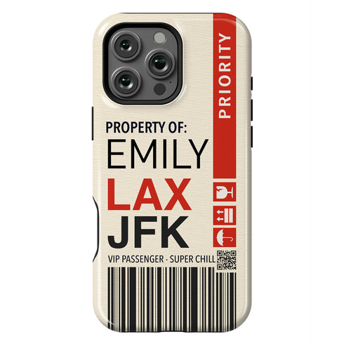 Personalized Travel Luggage Tag iPhone Case