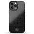 Dark Leopard Custom Curly Initials iPhone Case - Centered