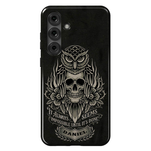 Personalized Gym Motivational Until It's Done Galaxy Case