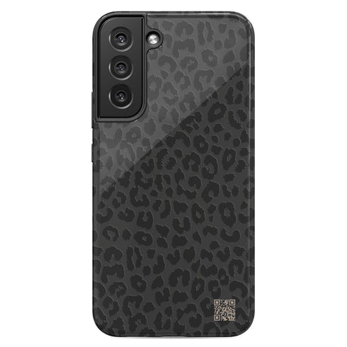 Custom QR Code Dark Leopard Galaxy Case