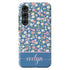 Custom Name Tiny Blue Floral Galaxy Case
