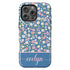 Custom Name Tiny Blue Floral iPhone Case