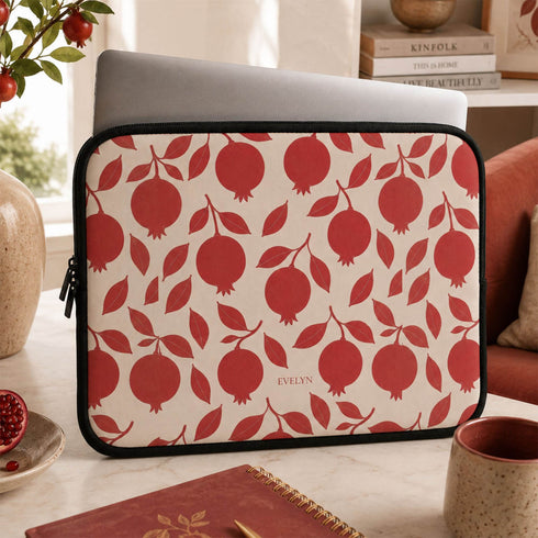 Personalized Pomegranate Bloom Laptop Sleeve