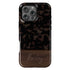 Custom Wood Name Dark Tortoiseshell iPhone Case