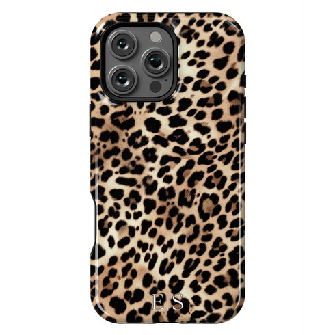 Custom Initials Lush Leopard iPhone Case