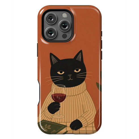 Personalized Zen Wine Cat iPhone Case