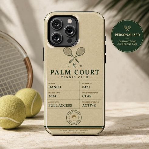 Personalized Tennis Club iPhone Case