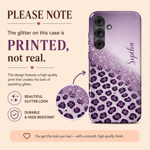 Personalized Leopard Glam Galaxy Case