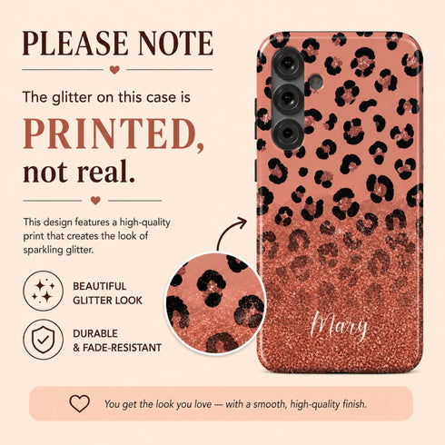 Personalized Leopard Glow Galaxy Case