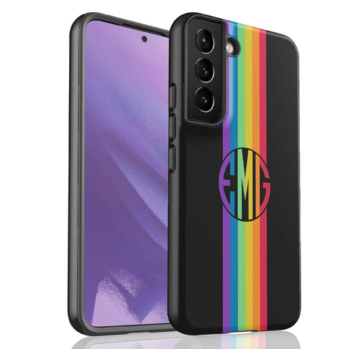LGBTQ Custom Rainbow Monogram Pride Galaxy Case