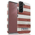 Wooden American Flag Custom Name Galaxy Case