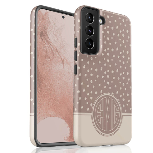 Spotted Dots Personalized Monogram Galaxy Case