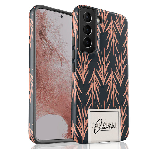 Boho Flowers Custom Name Galaxy Case