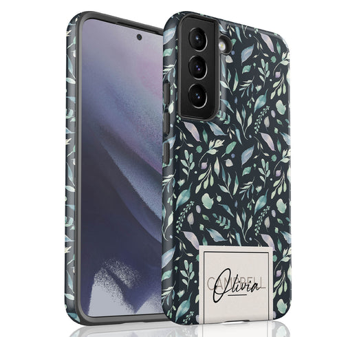 Delicate Flowers Custom Name Galaxy Case