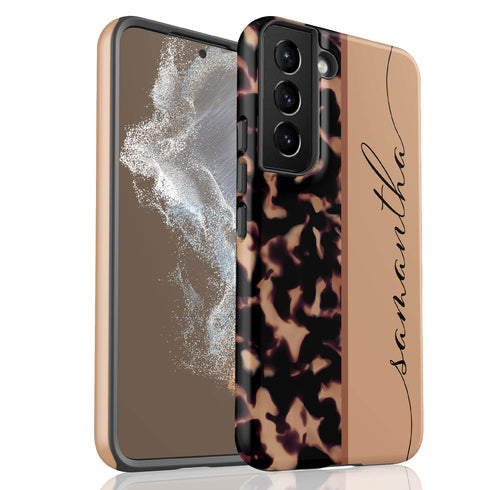Tortoiseshell Custom Calligraphy Name Galaxy Case