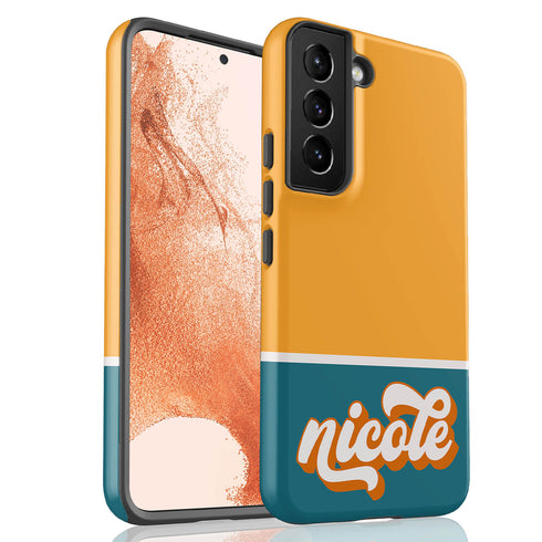 Retro Colors & Name Personalized Galaxy Case