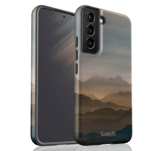 Watercolor Landscape Personalized Name Galaxy Case