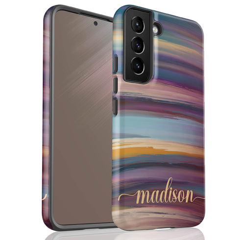 Acrylic Brushstrokes Custom Name Galaxy Case