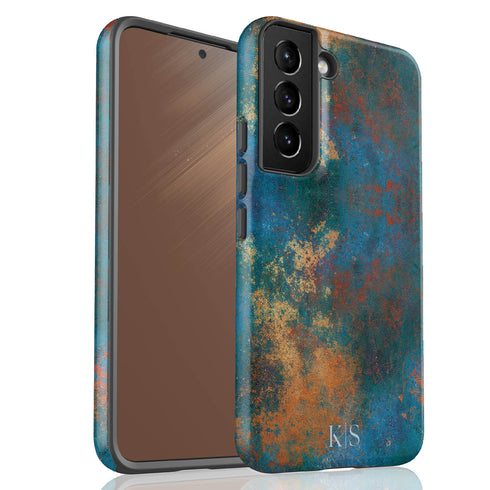 Patina Effect Custom Initials Galaxy Case