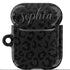 Dark Leopard Custom Name AirPods Case
