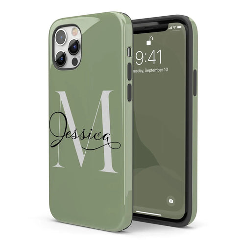 Monogram Personalized Light Solid iPhone Case