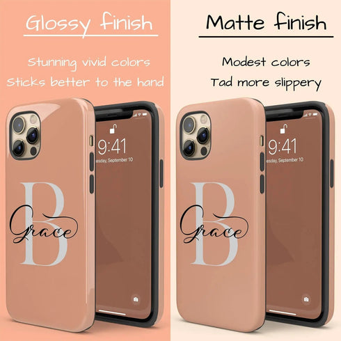 Monogram Personalized Light Solid iPhone Case