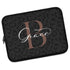 Dark Leopard Monogram Name Laptop Sleeve