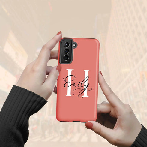 Monogram Personalized Light Solid Galaxy Case