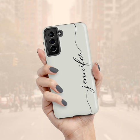 Personalized Name Calligraphy Galaxy Case