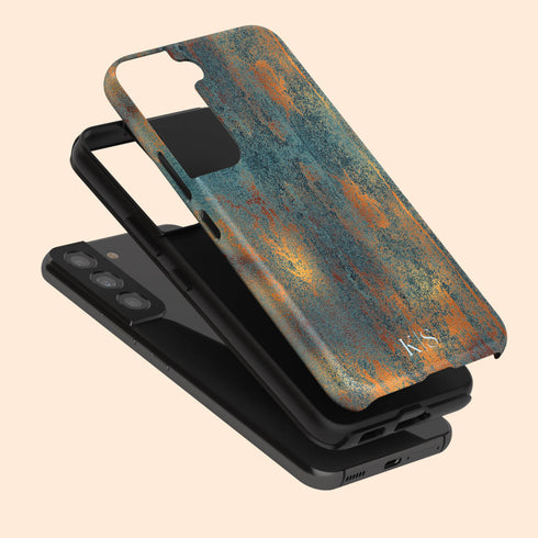 Patina Effect Custom Initials Galaxy Case