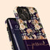 Blooming Flowers Custom Name iPhone Case