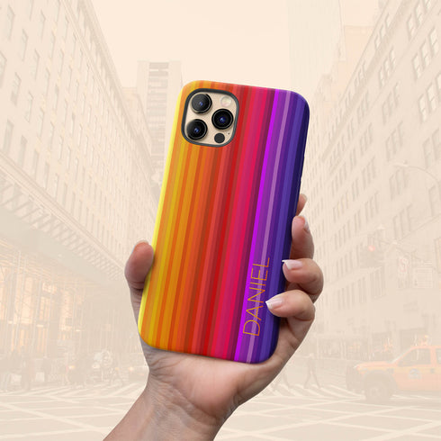 Unique LGBTQ Pride Rainbow Custom Name iPhone Case