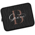 Dark Zebra Monogram Name Laptop Sleeve