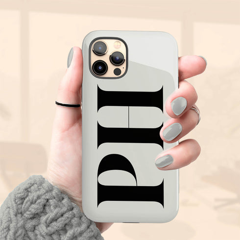Oversized Custom Initials iPhone Case