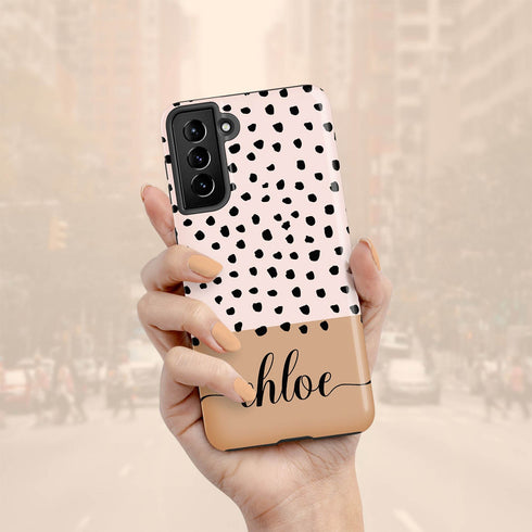 Spotted Dots Custom Name Galaxy Case