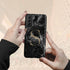Monogram Personalized Black Marble Galaxy Case